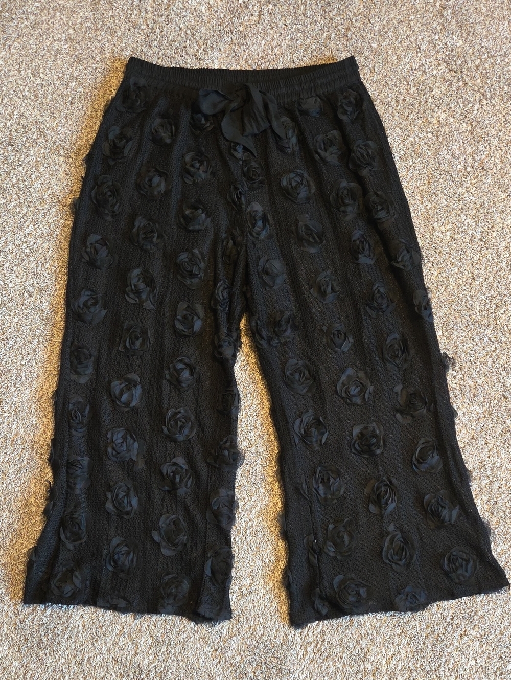 ASOS LUXE Curve 3D Floral Crochet Beach Pant